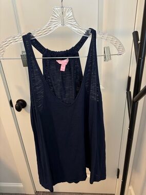 Lilly Pulitzer Navy Blue Racerback Tank Top